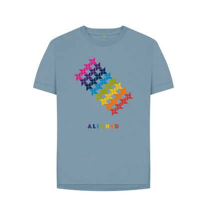 Stone Blue Aligned - Women's Relaxed Fit Tee