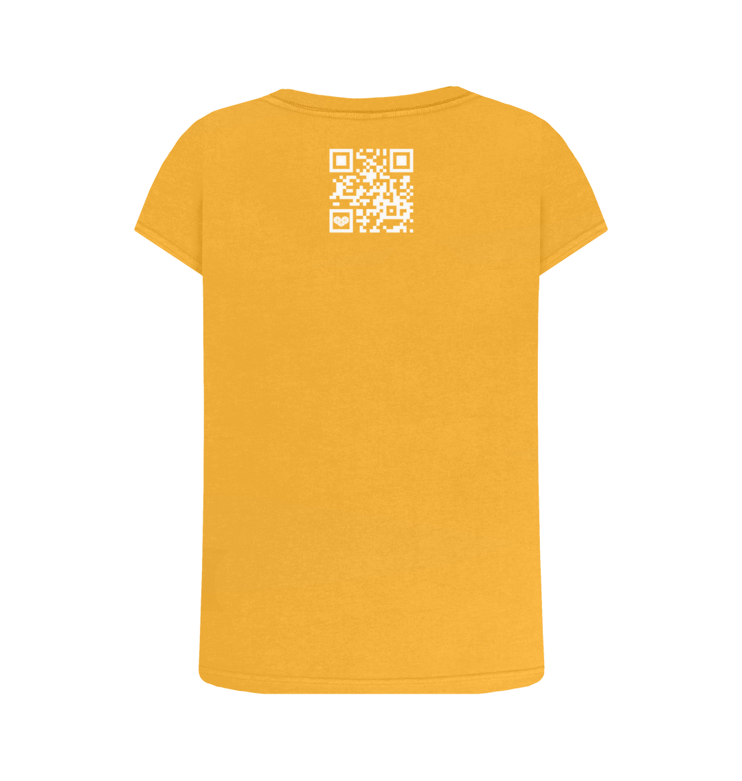 Mustard Printed T-shirt Back