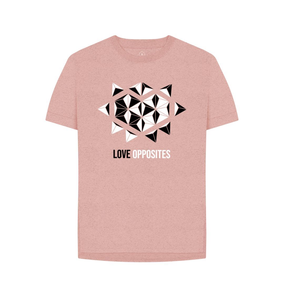 Sunset Pink Love Opposites - Women's Remill\u00ae Relaxed Fit T-shirt - 5 colours