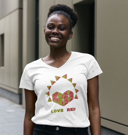 Love Red - Women's V-Neck T-shirt