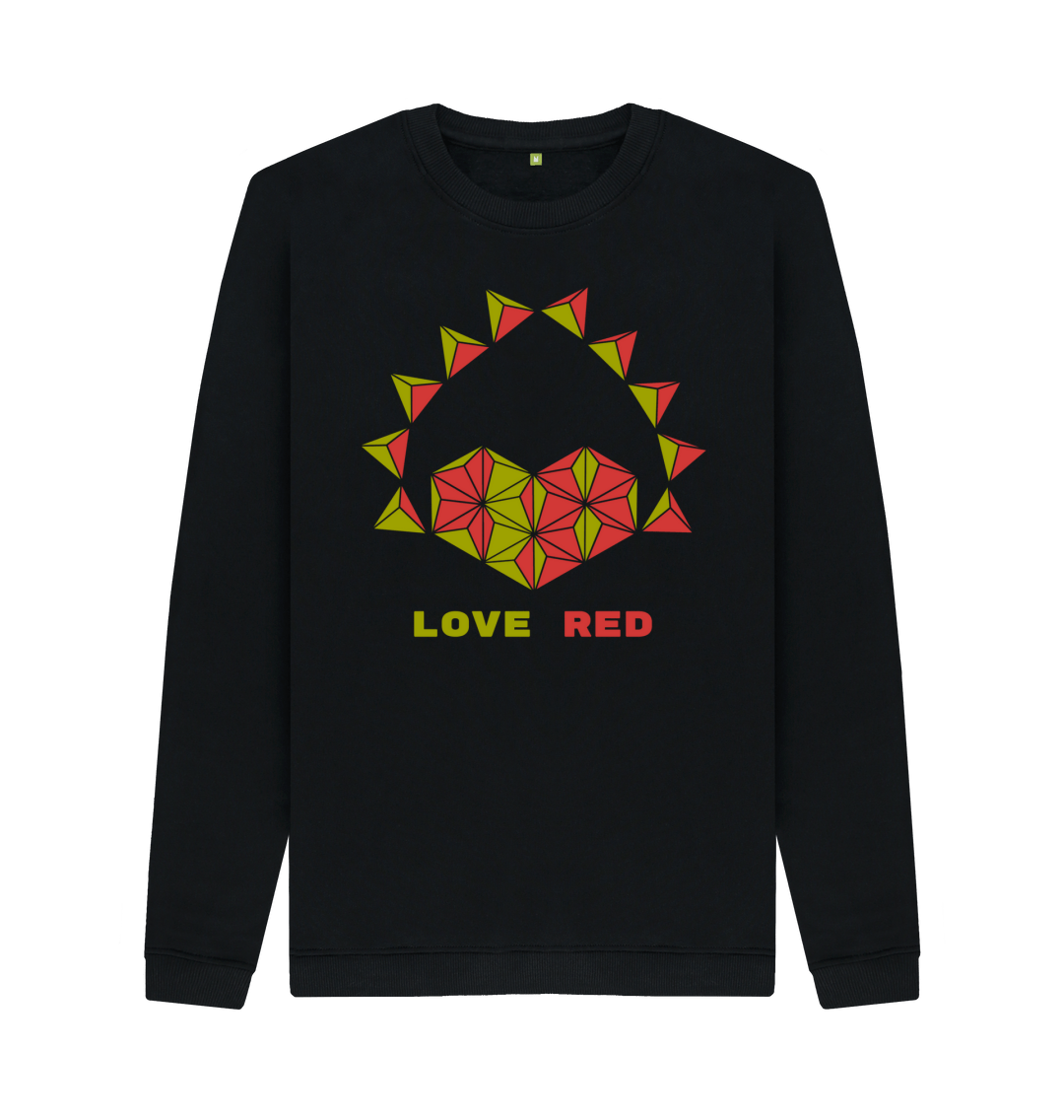 Black Printed Sweater Front