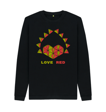 Black Printed Sweater Front