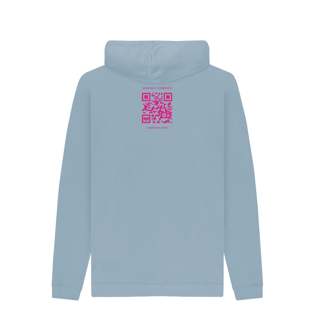 Stone Blue Printed Hoody Back