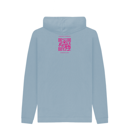 Stone Blue Printed Hoody Back